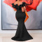 One neck sexy fishtail long dress dress