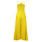 New Fashionable and Sexy Tag Large Flower Solid Color Crimson jumpsuit