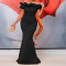 One neck sexy fishtail long dress dress