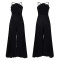 New Fashionable and Sexy Tag Large Flower Solid Color Crimson jumpsuit