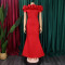 One neck sexy fishtail long dress dress