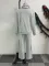 High collar pullover pocket hoodie two-piece set