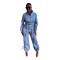 Multi pocket long sleeved pleated workwear two-piece set
