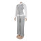 Fake two-piece shirt vest patchwork hoodie set, two-piece set