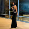 Sexy neck hanging backless dress, fashionable sleeveless hip hugging long dress, party evening gown