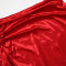 Fashionable round neck sequin short long sleeved top with sexy high slit velvet half area