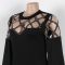 Burnt flower hot diamond hollow loose side slit dress
