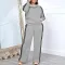 High collar pullover pocket hoodie two-piece set
