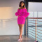 sexy one shoulder feather flying edge elastic hip hugging slim fit dress