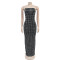 Fashionable women's sparkling diamond sexy split dress dress new