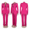 Pearl long sleeved slim fit elastic suit two-piece set