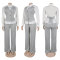 Fake two-piece shirt vest patchwork hoodie set, two-piece set