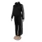 High collar pullover pocket hoodie two-piece set