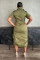 Multi pocket workwear drawstring insert pocket dress
