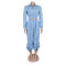 Multi pocket long sleeved pleated workwear two-piece set