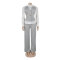 Fake two-piece shirt vest patchwork hoodie set, two-piece set