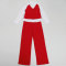 Fake two-piece shirt vest patchwork hoodie set, two-piece set