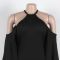 Large sequined fringe batwing sleeve elastic hip hugging dress