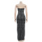 Fashionable women's sparkling diamond sexy split dress dress new