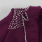 Pearl long sleeved slim fit elastic suit two-piece set