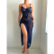 Sexy lingerie lace perspective seduction nightgown thong two-piece set