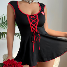 Sexy lingerie, spicy girl, seductive uniform, dress, thong, two pieces