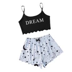 New Star Dream Tank Top Shorts Women's Home Clothing Set   5 COLORS
