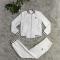 winter fashion thread embroidery casual embossed sports zipper two-piece set