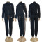 Winter new fashionable casual long sleeved pants sports embossed set
