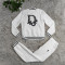 winter fashion thread embroidery casual embossed sports zipper two-piece set