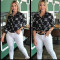 New fashion classic temperament commuting casual printed shirt in 4 colors in stock