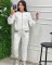 winter fashion thread embroidery casual embossed sports zipper two-piece set