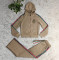 Winter Embroidered Fashion Casual Embossed Long Sleeve Zipper Sports Hoodie Set