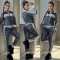 Autumn and winter new fashionable temperament casual trend letter women's sports suit