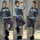 Autumn and winter new fashionable temperament casual trend letter women's sports suit