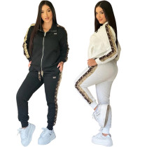 Winter new fashionable casual long sleeved pants sports embossed set