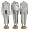 Winter new fashionable casual long sleeved pants sports embossed set