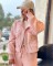 Fashionable and elegant women's knitted embossed long sleeved pants set (double pockets)