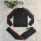 Autumn and winter fashion long sleeved simple casual sports two-piece set