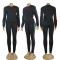 Autumn and winter fashion long sleeved simple casual sports two-piece set