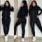 Winter new fashionable casual long sleeved pants sports embossed set
