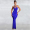 Fashionable women's rhinestone suspender, hip hugging sexy slim fit dress