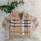 Classic commuting street plaid knit cardigan sweater jacket for autumn and winter