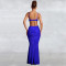 Fashionable women's rhinestone suspender, hip hugging sexy slim fit dress