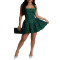 Women's dress sexy one shoulder cinched waist puffy skirt plush dress