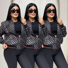 Stylish and casual high-quality zipper pocket jacket jacket with temperament
