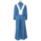Women's sportswear set woven loose jacket two-piece set spliced spring and autumn