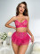 Sexy lingerie set with lace and lace perspective, tempting and passionate uniform, women's new style