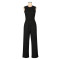 Women's vest pleated suit long pants two-piece set summer high elasticity sexy