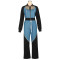 Women's denim patchwork sports hoodie set jacket two-piece set for spring and autumn